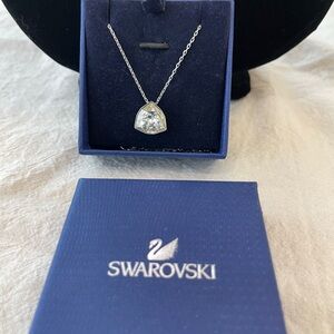 Swarovski Silver and White Crystal Necklace
